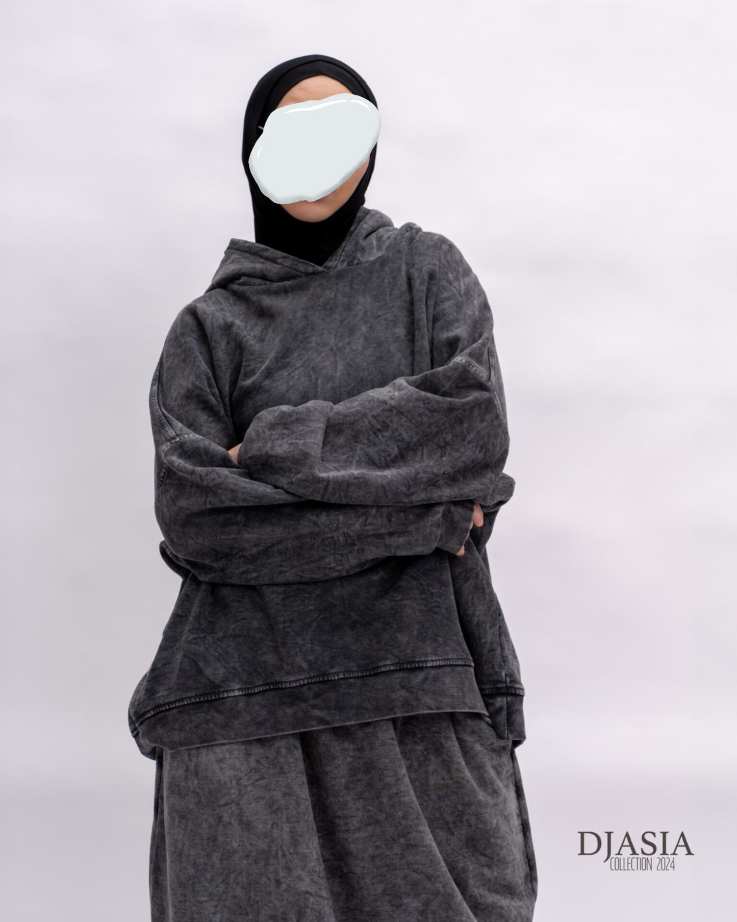Sweat capuche oversize avec jupe
