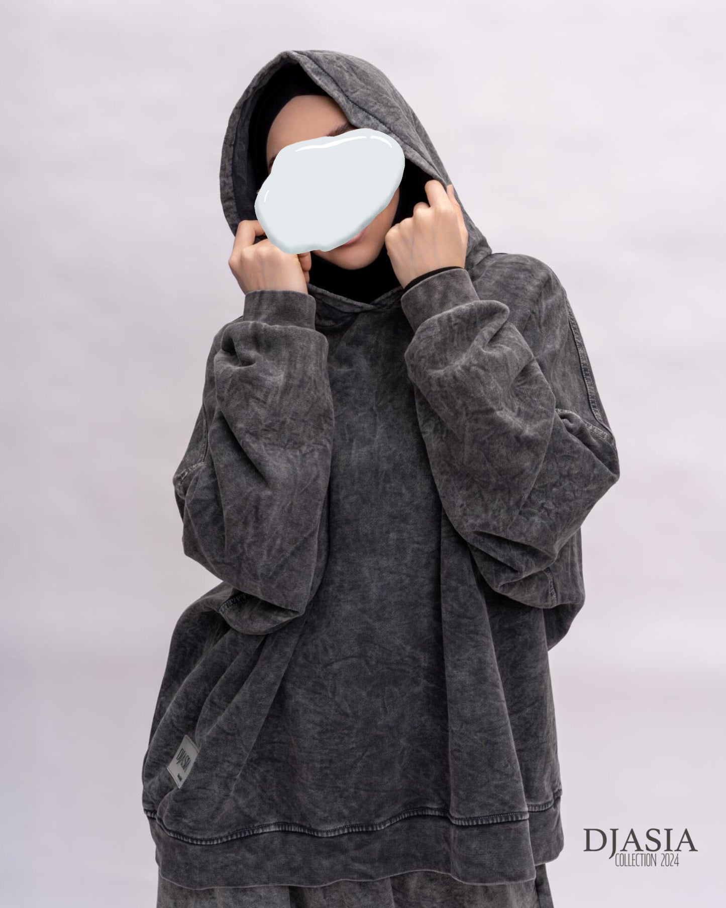 Sweat capuche oversize avec jupe